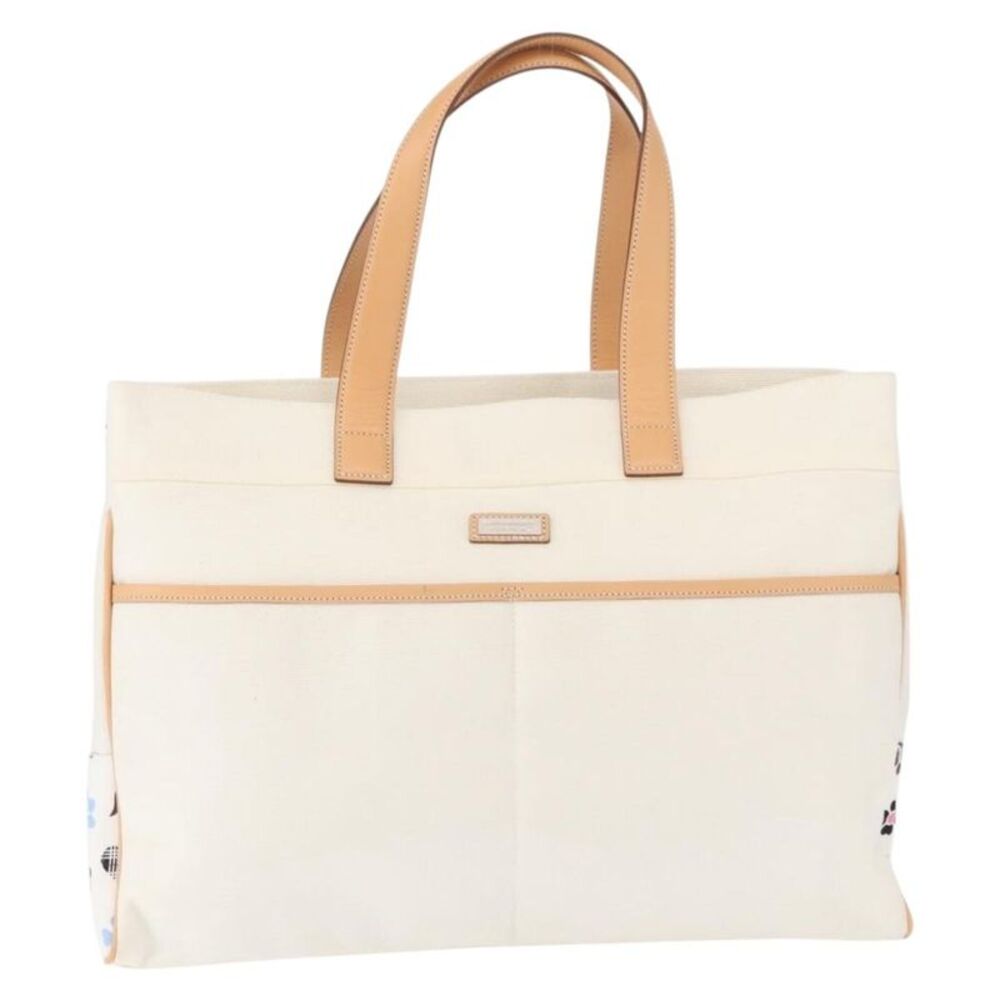 Burberry Black Label Canvas White Canvas Tote Bag Bag